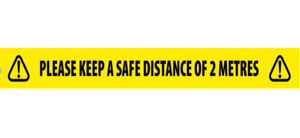 Keep Safe Distance Tape 2m (48mm x 33m)