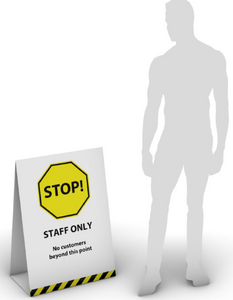 Stop Staff Only Building Signage Pack of 2